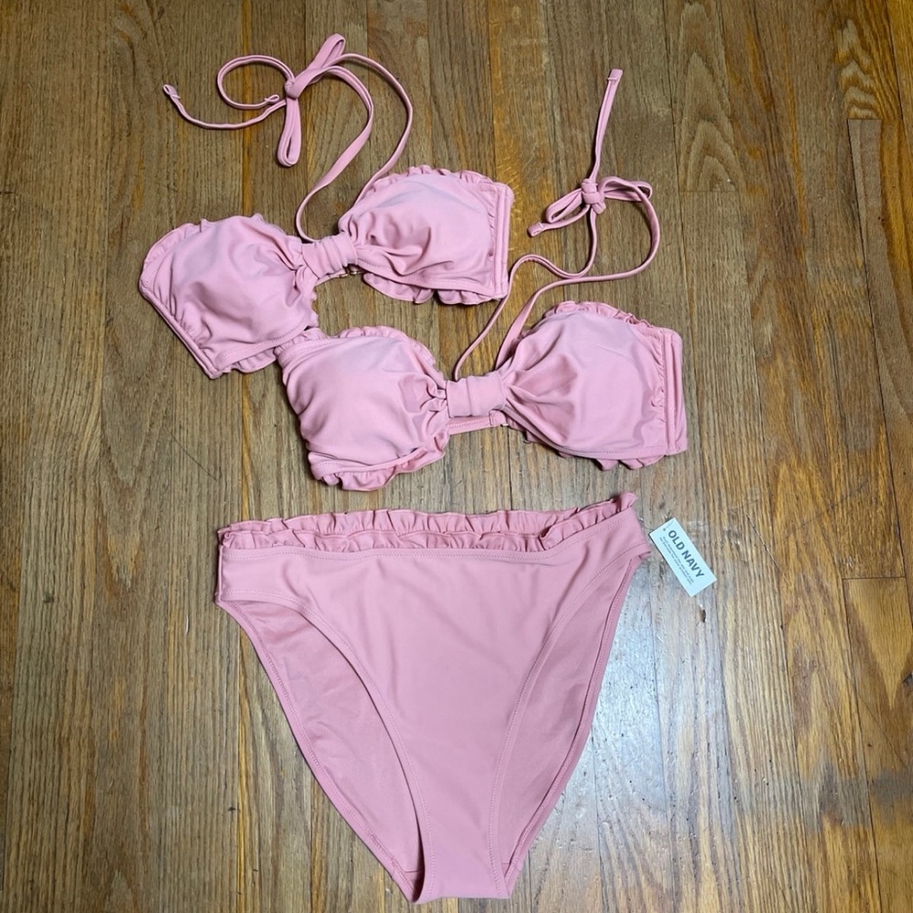 NWT Old Navy Antique Coral Bikini M/L